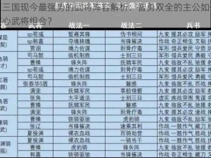 胡莱三国现今最强势的武将阵容解析：智勇双全的主公如何构建核心武将组合？