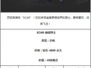 穿越火线手游SCAR幽暗骑士觉醒实力解析：全面评估其性能与影响力，玩家必备攻略