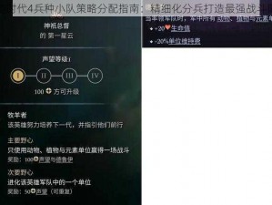 奇迹时代4兵种小队策略分配指南：精细化分兵打造最强战斗队伍