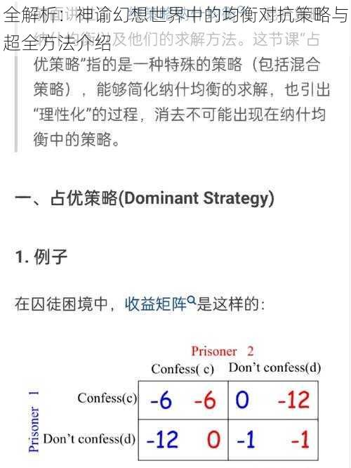 全解析：神谕幻想世界中的均衡对抗策略与超全方法介绍