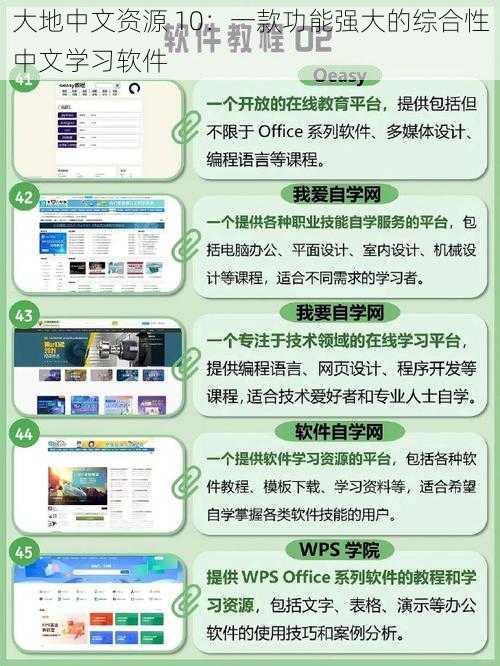 大地中文资源 10：一款功能强大的综合性中文学习软件