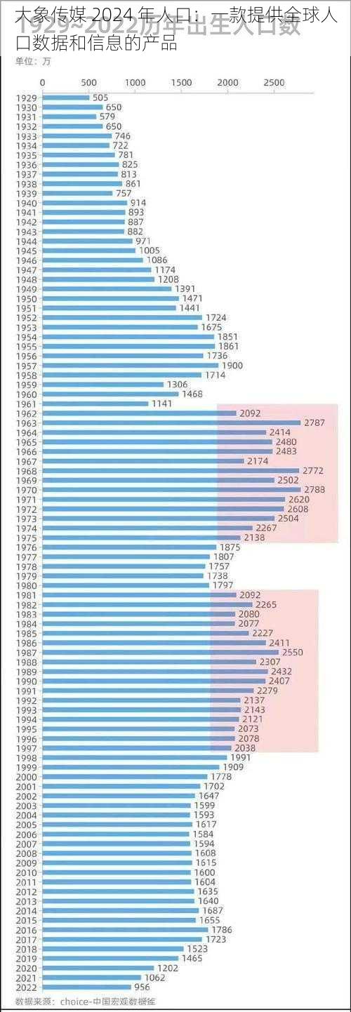 大象传媒 2024 年人口：一款提供全球人口数据和信息的产品