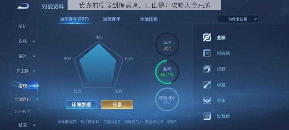 我真的很强剑指巅峰，江山提升攻略大全来袭