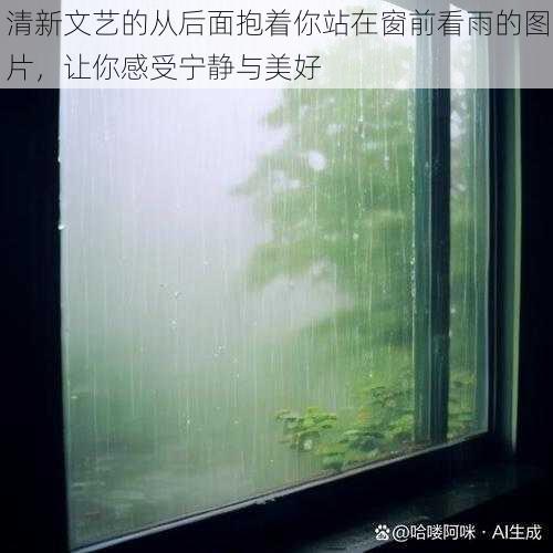 清新文艺的从后面抱着你站在窗前看雨的图片，让你感受宁静与美好