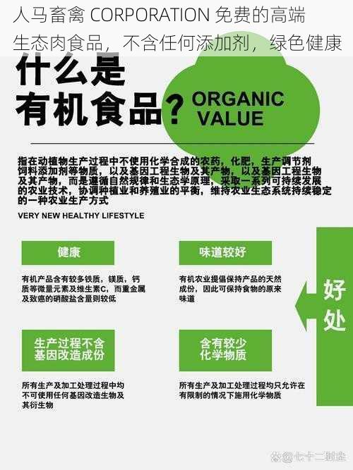 人马畜禽 CORPORATION 免费的高端生态肉食品，不含任何添加剂，绿色健康