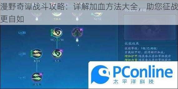 漫野奇谭战斗攻略：详解加血方法大全，助您征战更自如