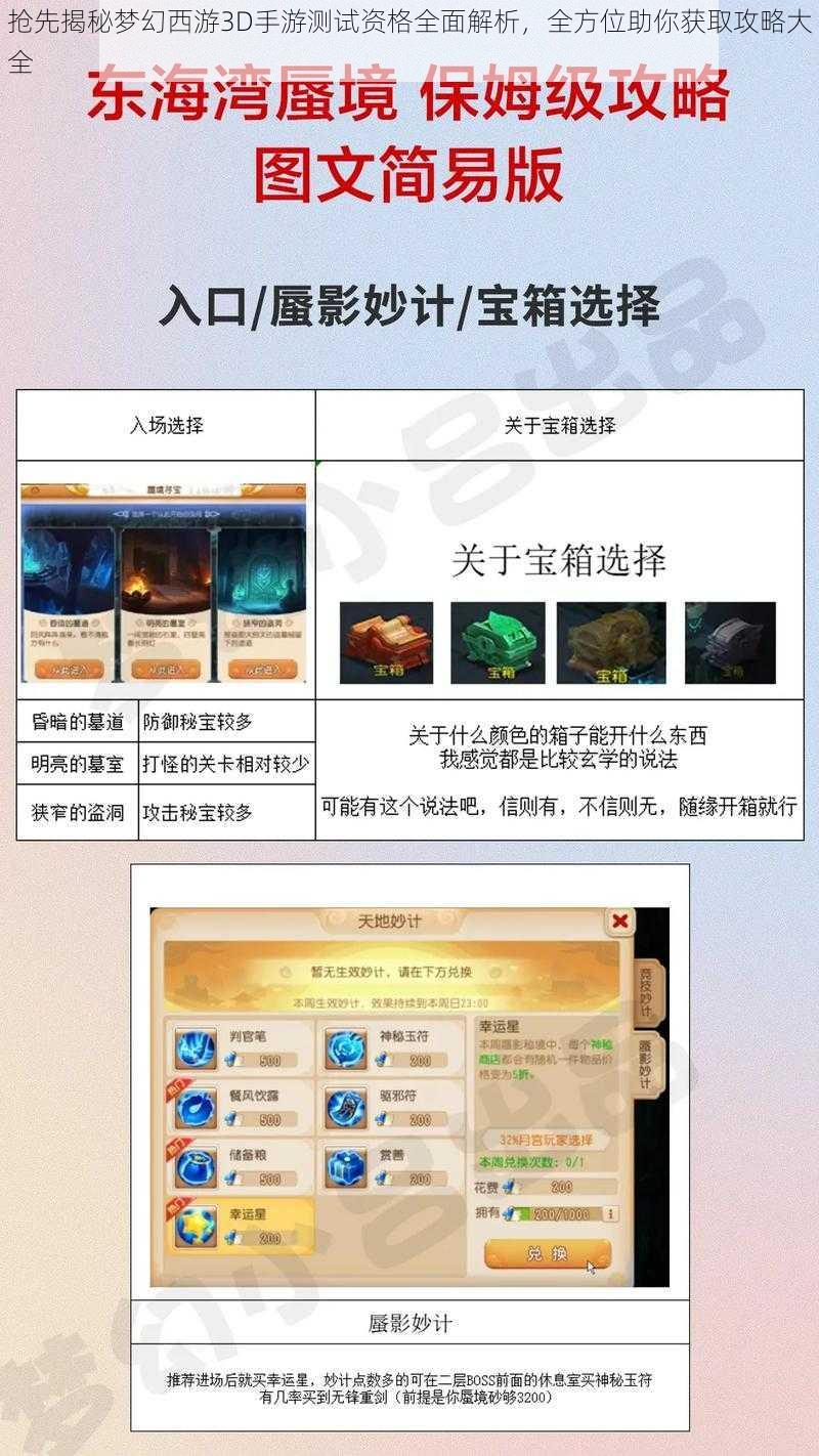 抢先揭秘梦幻西游3D手游测试资格全面解析，全方位助你获取攻略大全