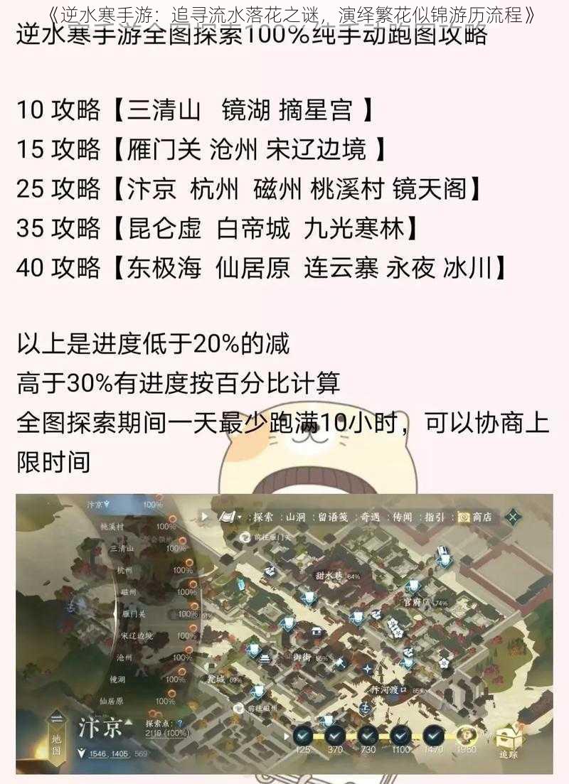 《逆水寒手游：追寻流水落花之谜，演绎繁花似锦游历流程》