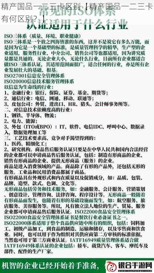 精产国品一二三卡区别【精产国品一二三卡有何区别？】