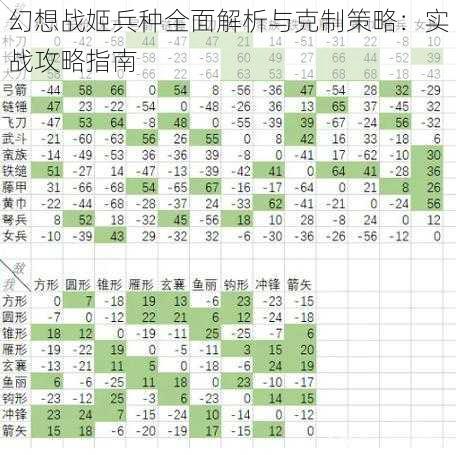 幻想战姬兵种全面解析与克制策略：实战攻略指南