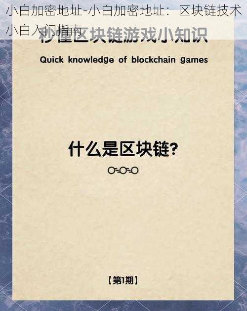 小白加密地址-小白加密地址：区块链技术小白入门指南