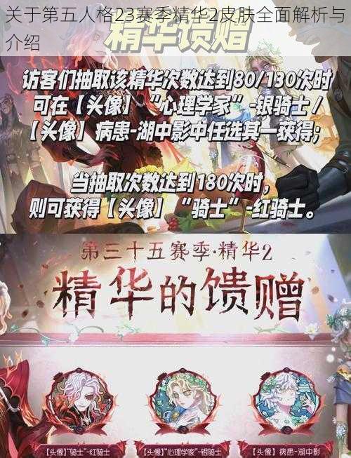 关于第五人格23赛季精华2皮肤全面解析与介绍