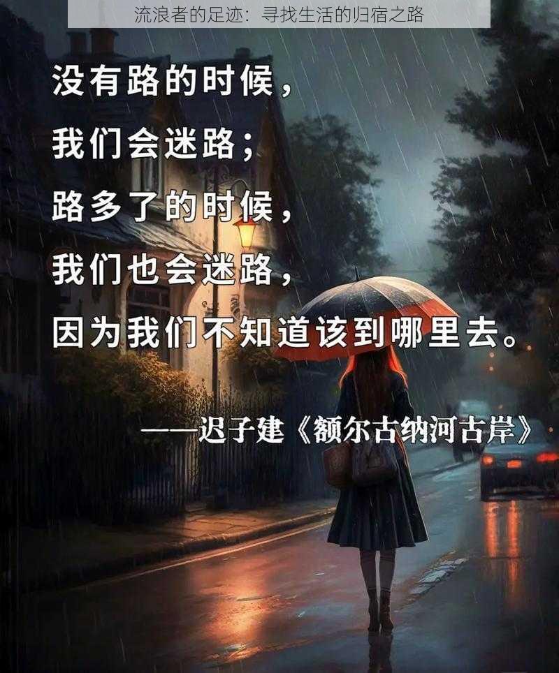 流浪者的足迹：寻找生活的归宿之路