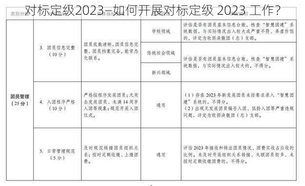 对标定级2023—如何开展对标定级 2023 工作？