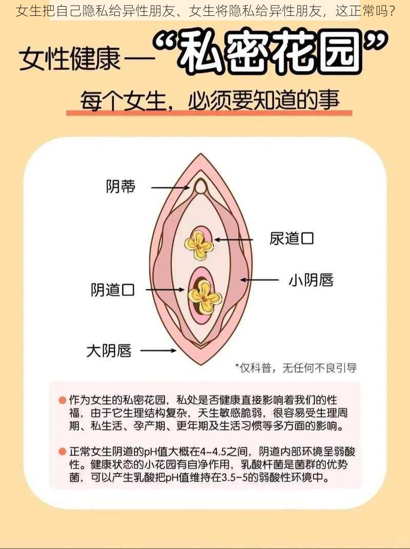 女生把自己隐私给异性朋友、女生将隐私给异性朋友，这正常吗？