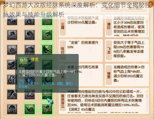 梦幻西游大改版经脉系统深度解析：变化细节全揭秘经脉效果与技能升级解析