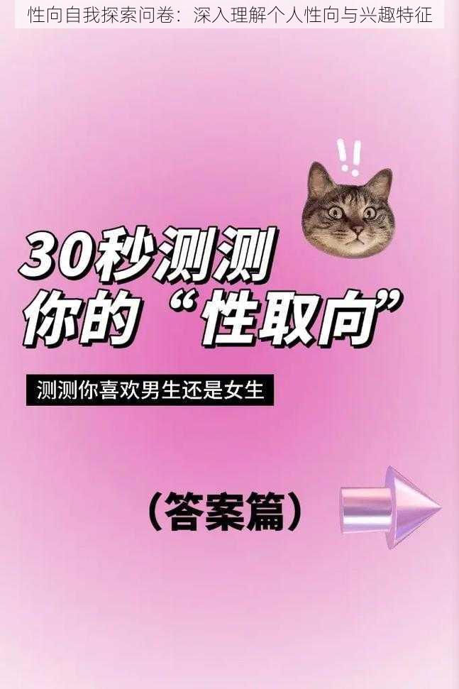 性向自我探索问卷：深入理解个人性向与兴趣特征