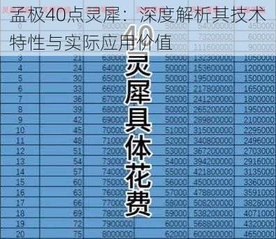 孟极40点灵犀：深度解析其技术特性与实际应用价值