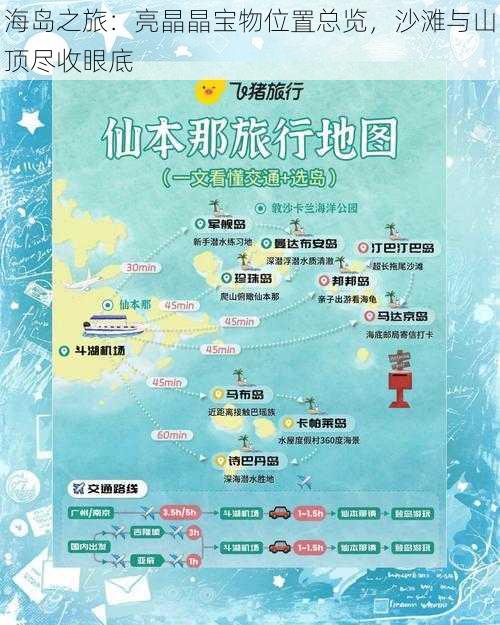 海岛之旅：亮晶晶宝物位置总览，沙滩与山顶尽收眼底