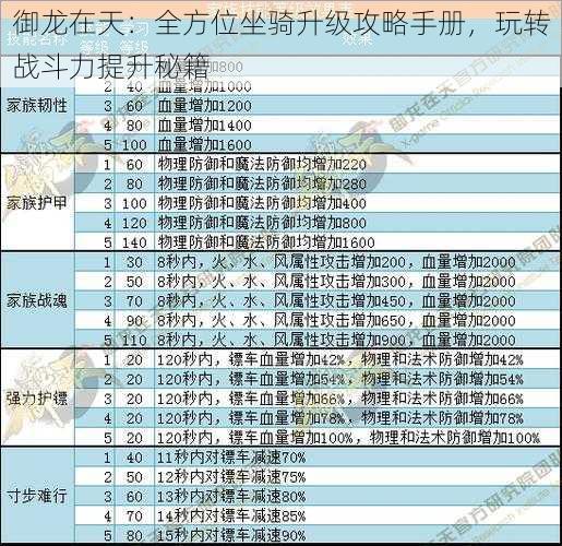 御龙在天：全方位坐骑升级攻略手册，玩转战斗力提升秘籍